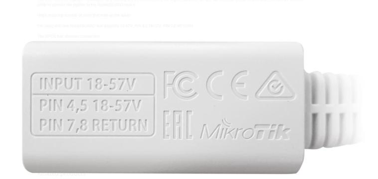 Switch Mikrotik RBGPOE PoE injector for Gigabit LAN products