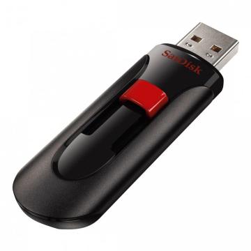 Memorie USB SanDisk Cruzer Glide 128 GB, USB 2.0. negru