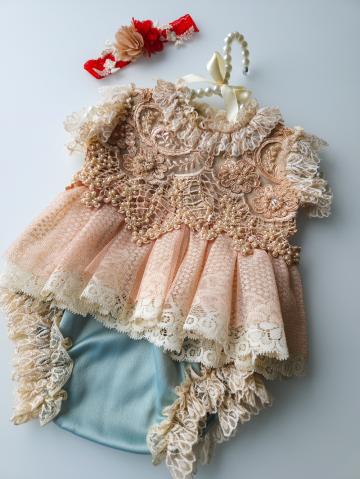 Set vintage Peachy lace de la Julies Boutique Srl