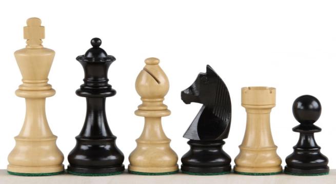 Piese sah lemn German Staunton 6 Clasic, EQ, Black de la Chess Events Srl