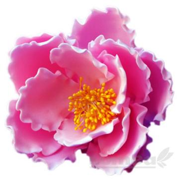 Bujor roz mare din pasta de zahar de la Lumea Basmelor International Srl