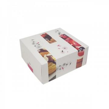 Cutie mini prajituri, design tarta, 18*18*10 cm (25buc) de la Practic Online Packaging Srl