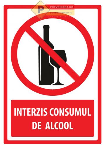 Indicatoare pentru interzicerea alcoolului