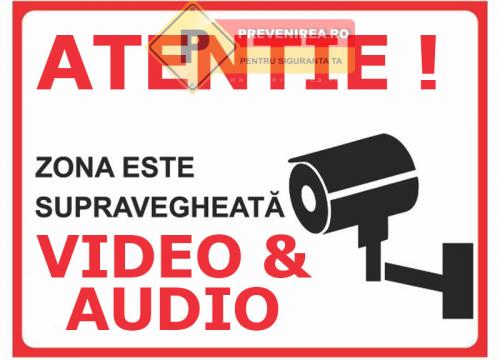 Indicatoare pentru supraveghere audio si video