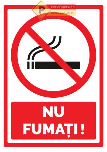 Indicator de interzis pentru fumatul interzis de la Prevenirea Pentru Siguranta Ta G.i. Srl