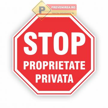 Semn pentru stop proprietate privata