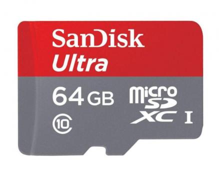 Card de memorie SanDisk Ultra microSDXC UHS-I, 64GB