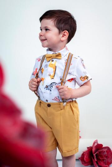 Costum ocazie Damian - galben (1-4 ani)