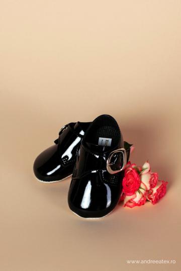 Pantofi botez B 656 - negru de la Andreeatex