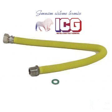 Racord extensibil gaz cu protectie 100-200 cm, 1/2-1/2 FM de la Icg Center