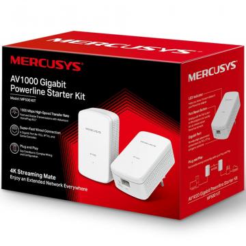 Antena Mercusys Kit Starter Powerline Gigabit AV1000, MP500