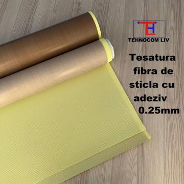 Tesatura fibra sticla teflon cu adeziv 0.25x1000mm de la Tehnocom Liv Rezistente Electrice, Etansari Mecanice