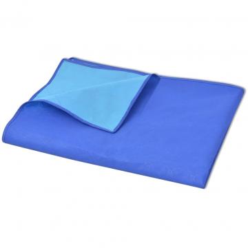 Patura pentru picnic, albastru si bleu, 100 x 150 cm