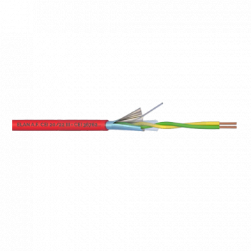 Cablu incendiu 1x2x0.8mm, ecranat, 100m ELN-1x2x08