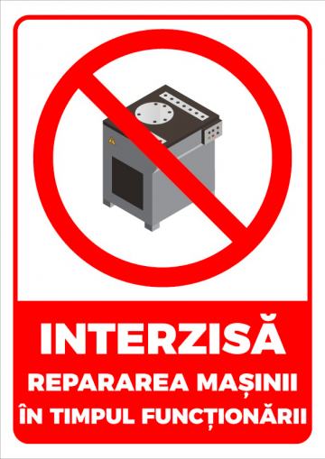 Indicator interzisa repararea masinii in timpul functionarii