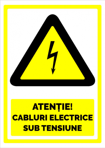 Indicator pentru atentie cabluri electrice sub tensiune