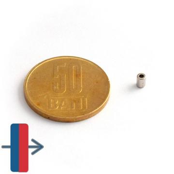 Magnet neodim inel 2,6 x 1,3 x 3,6 mm diametral de la Magneo Smart