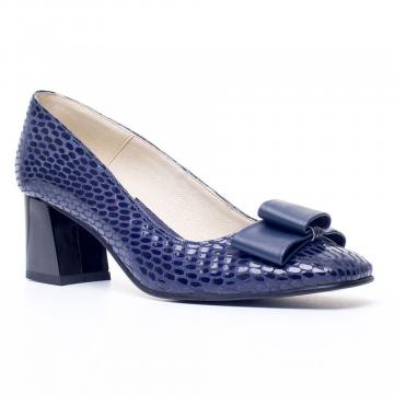 Pantofi dama Office Isabel, croco bleumarin V1 de la Ana Shoes Factory Srl