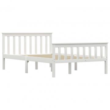 Cadru de pat, alb, 120 x 200 cm, lemn masiv de pin de la VidaXL