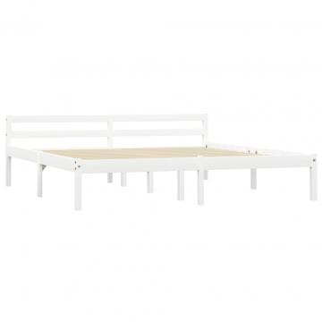 Cadru de pat, alb, 180 x 200 cm, lemn masiv de pin de la VidaXL