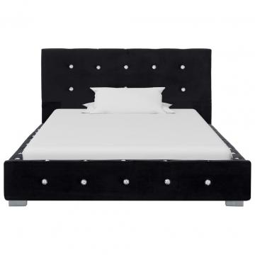 Cadru de pat, negru, 90 x 200 cm, catifea de la VidaXL