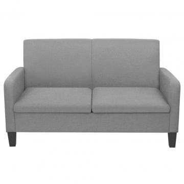 Canapea cu 2 locuri, 135 x 65 x 76 cm, gri deschis de la VidaXL