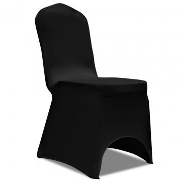 Huse de scaun elastice, 18 buc., negru de la VidaXL