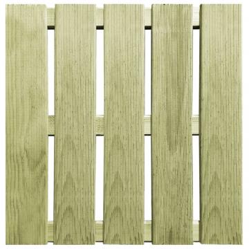 Placi de pardoseala, 30 buc., verde, 50 x 50 cm, lemn