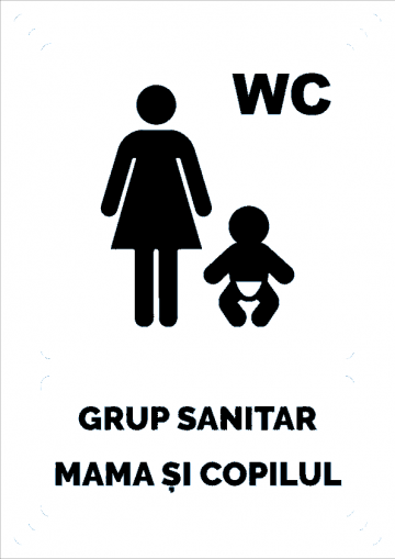 Indicator alb grup sanitar mama si copilul de la Prevenirea Pentru Siguranta Ta G.i. Srl