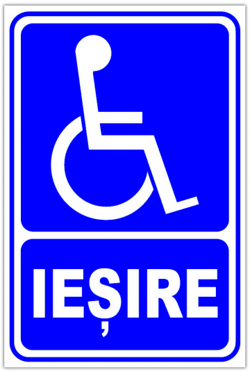 Indicator de iesire pentru persoane cu handicap