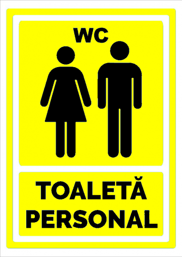 Indicator galben pentru toaleta personal