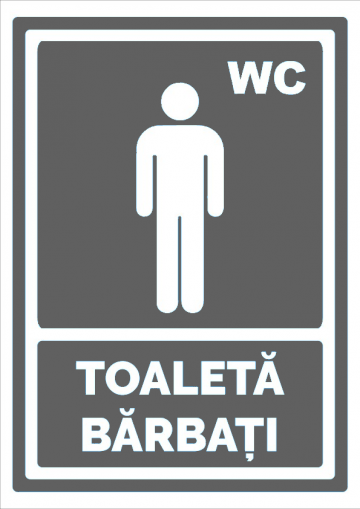 Indicator gri pentru toaleta barbati
