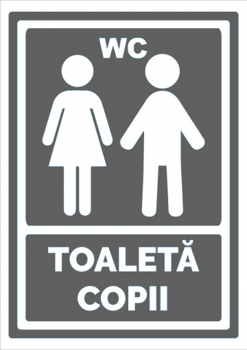 Indicator gri pentru toaleta copii