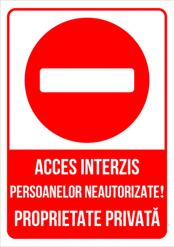 Indicator pentru acces interzis persoanelor neautorizate
