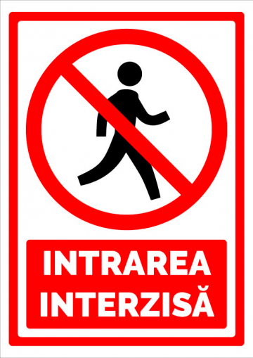 Indicator pentru intrarea interzisa
