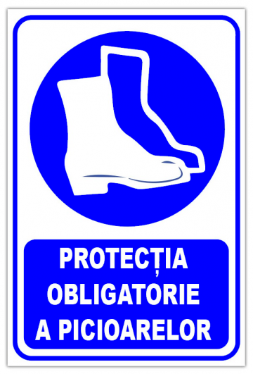 Indicator protectie obligatorie a picioarelor de la Prevenirea Pentru Siguranta Ta G.i. Srl