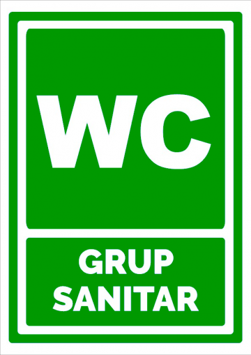 Indicator verde pentru wc grup sanitar