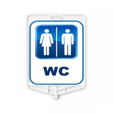 Placa pentru WC din plastic dreptunghiulara pentru barbati