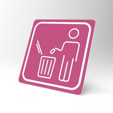 Placuta roz pentru cos de gunoi de la Prevenirea Pentru Siguranta Ta G.i. Srl