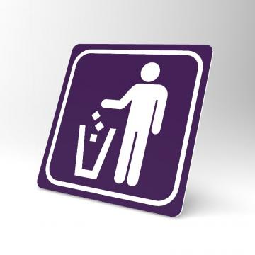 Placuta violet pentru loc de gunoi
