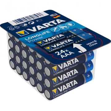 Baterii Varta Longlife Power, AAA, LR3, 24 bucati/set de la Sanito Distribution Srl
