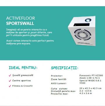 Sistem interactiv SportsWall de la Moons Ball Srl