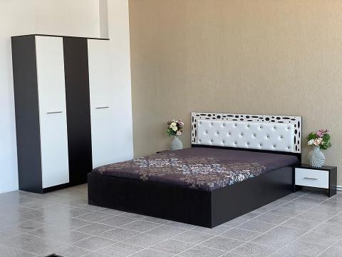 Dormitor Mario wenge cu pat matrimonial wenge 140 cm x 200 de la Wizmag Distribution Srl
