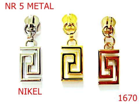 Cursor nr 5 pentru fermoar metalic /nikel nr 1670 de la Metalo Plast Niculae & Co S.n.c.