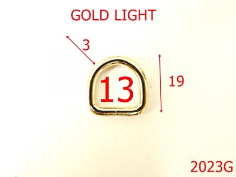 Inel D 13 mm*3mm/otel/gold light 13 mm 3 gold 2023G