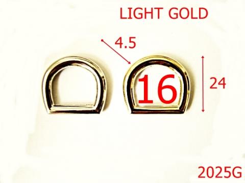 Inel D 16 mm*4.5/zamac/gold light 16 mm 4.5 gold 2025G