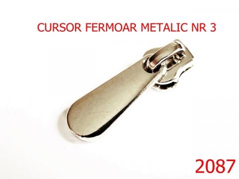 Cursor fermoar metalic nr.3/zamac/nikel 2087
