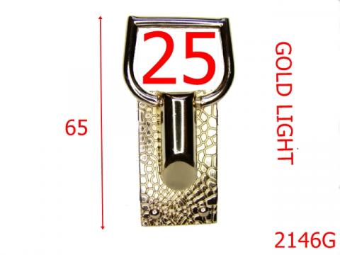 Sustinator poseta 25 mm/zamac/gold light 25 mm gold 2146G de la Metalo Plast Niculae & Co S.n.c.