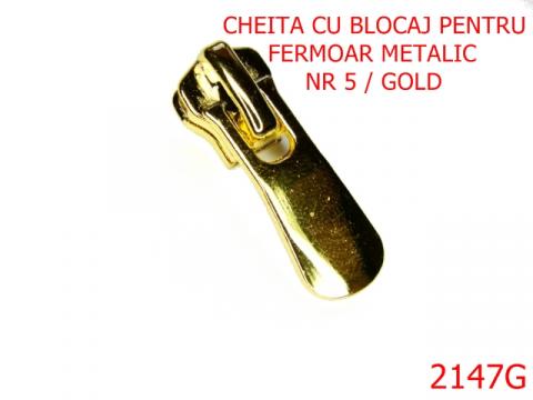 Cursor nr 5Cu blocaj /ferm metal/gold Nr 2147G