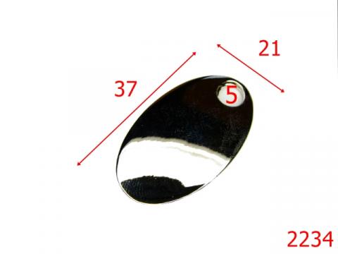 Medalion oval 21x37/zamac/nikel 21x37 mm nichel 2234